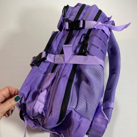 45L Tactical Molle Backpack Purple For Outdoor Travel Or Work Use - Picture 2 of 10